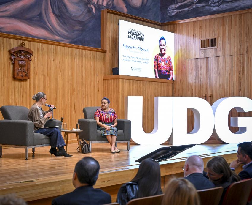 Exhorta Rigoberta Menchú a los jóvenes a una construcción colectiva de la paz